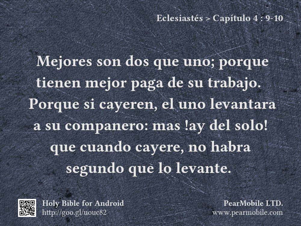 Eclesiastés, Capítulo 4:9-10